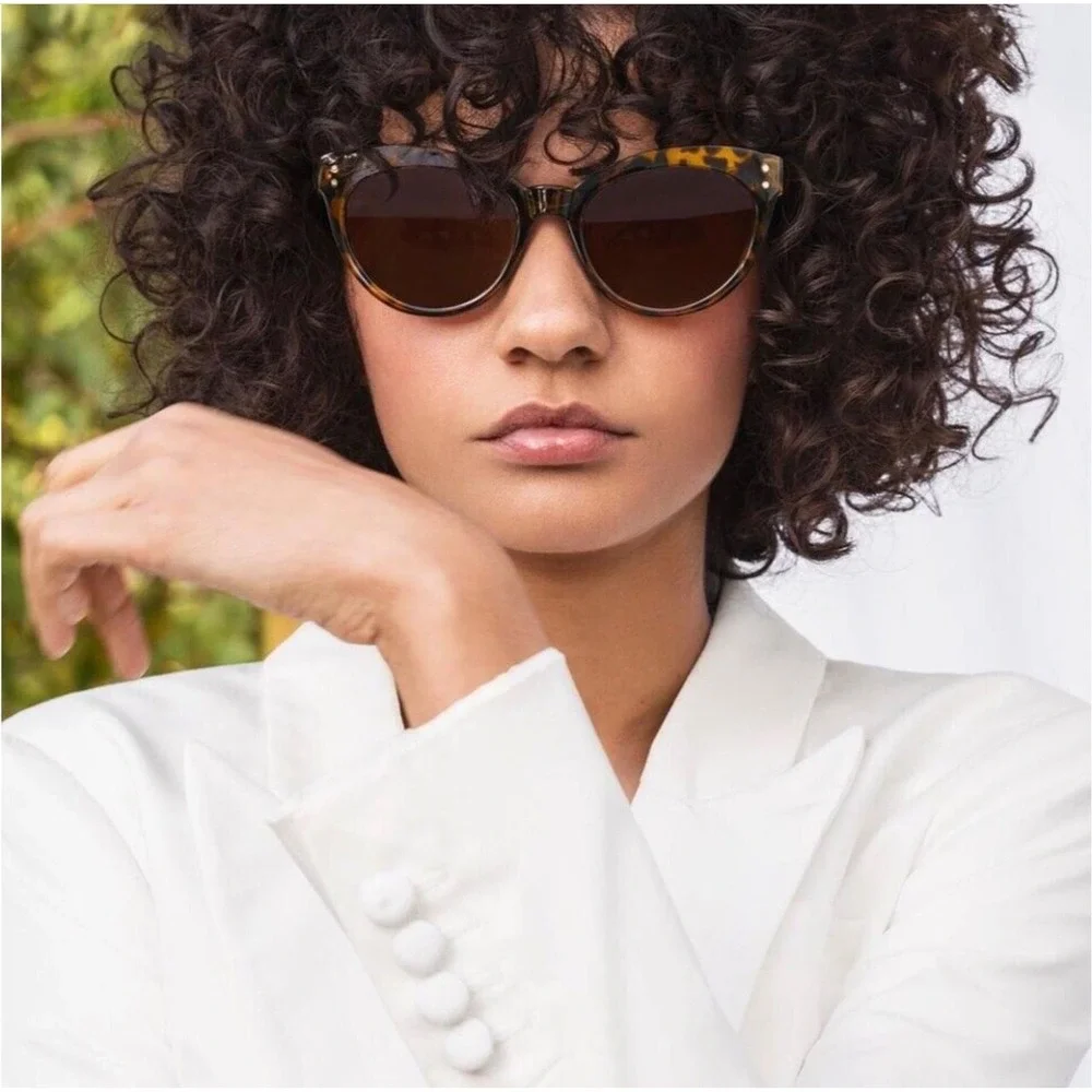 NEW Saint Owen x Curateur Sunglasses Tortoise Cat Eye Brown Lens Women's Retro